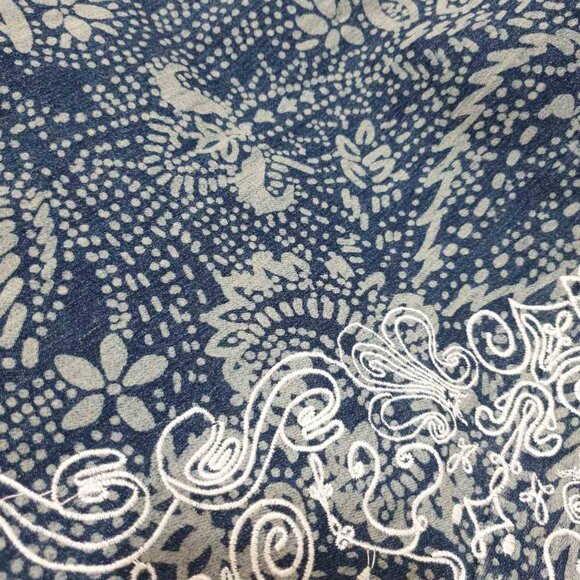 Free People Blue Floral Jeans Flare Style Fashion Women Casual Wear - Picture 8 of 8